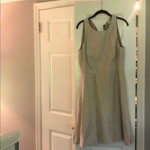J. Crew linen dress with blue ribbon